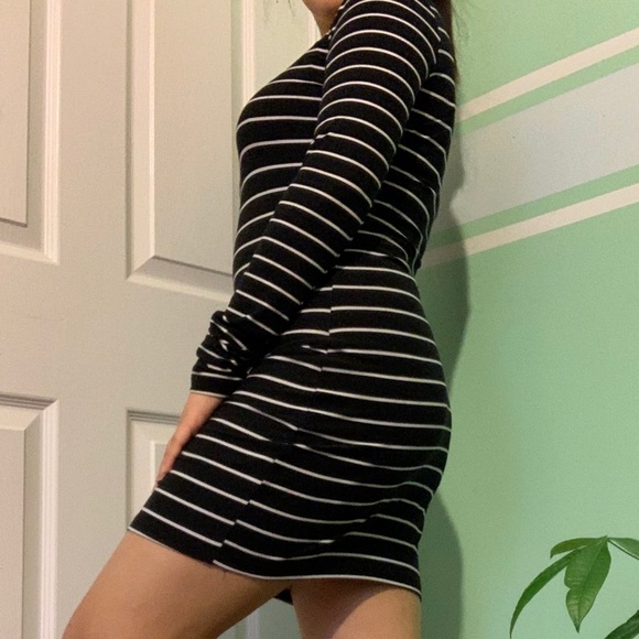 Black Striped Dress - Picture 4 of 4
